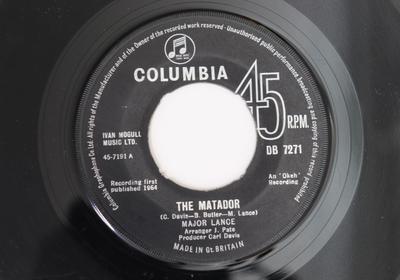 Płyta 7-calowa MAJOR LANCE Matador Gonna Get Married DB7271 COLUMBIA 1964 UK SoulFunk Używana