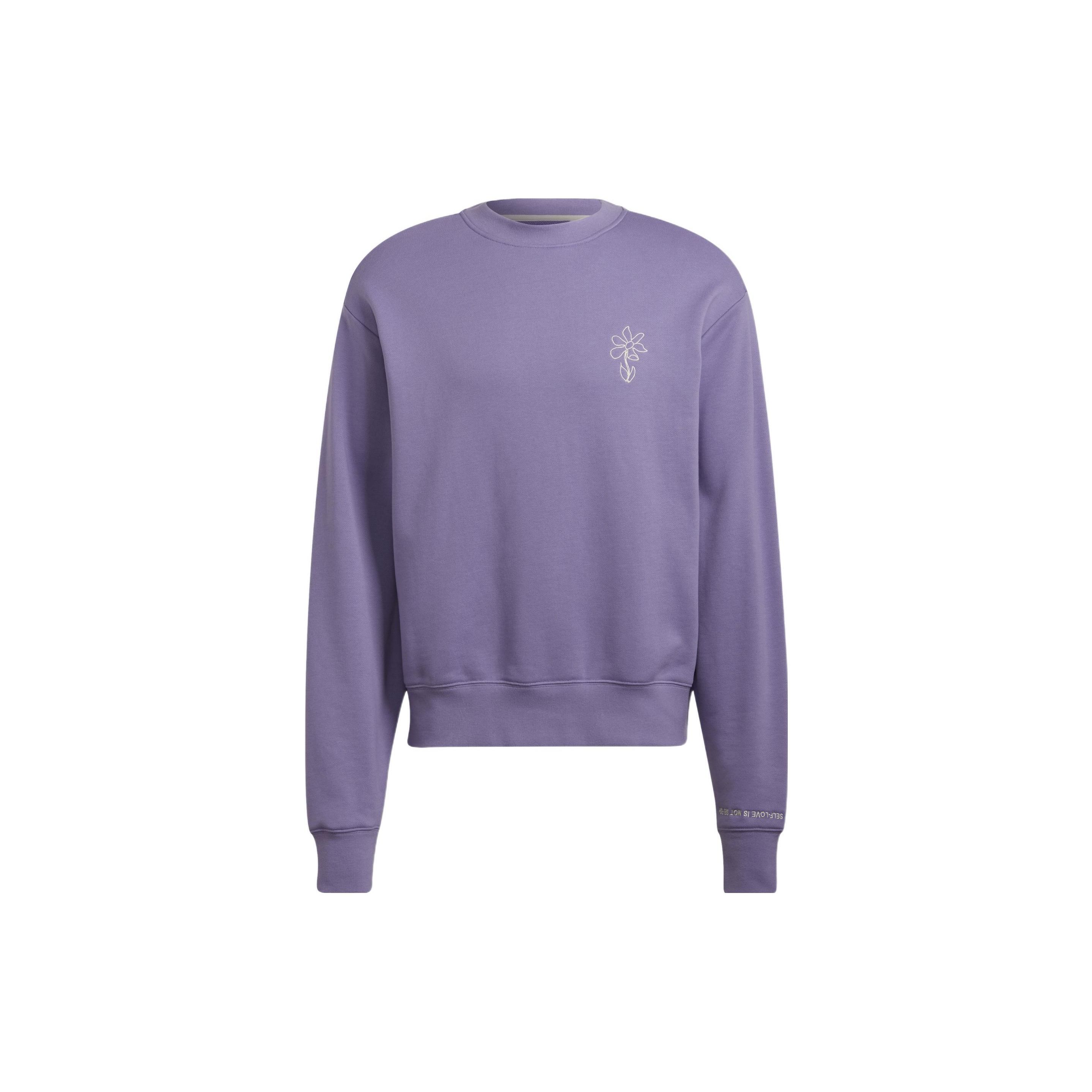 adidas Originals Men s Purple Round Neck Casual Pullover Sweatshirt HI6016 S