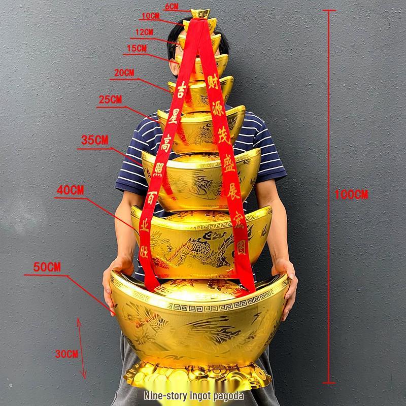 Lingots Dorés Décorations Festives - Ornements Trésors du Festival du Printemps