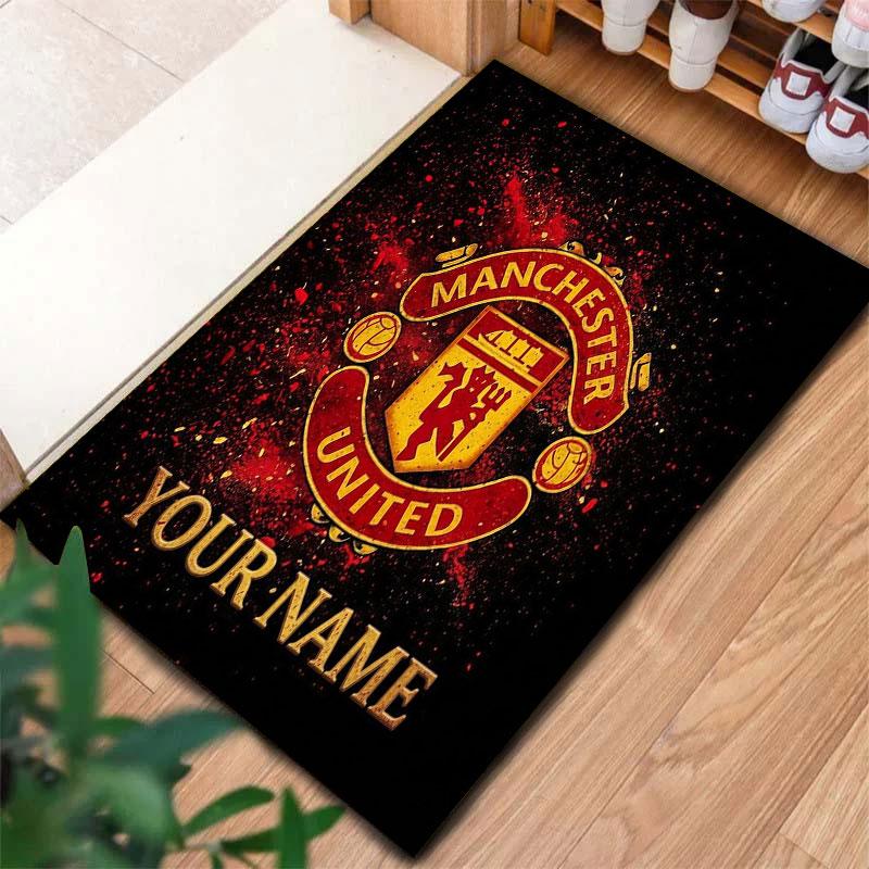 Manchester United F Custom Name Carpet Rug for Living Room Bedroom Home Sofa Decoration,Kids play Non-slip Floor Mat