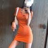 New Summer Slim Fit Short Dress - Hong Kong Style A-Line Skirt, Solid Color, Short Sleeves, Women's Fashion
