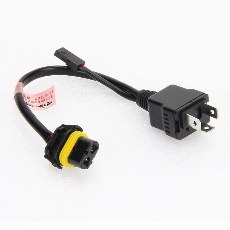 

2pcs H4 Bi-Xenon Control Line Relay Harness Controller Wires Retrofit Connector Mini Projector Lens Line H4-3 Hi/Low cable