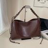 Retro Bag Women's Large-capacity New Autumn and Winter Versatile Niche Shoulder Underarm Bag Woven Commuter Bag