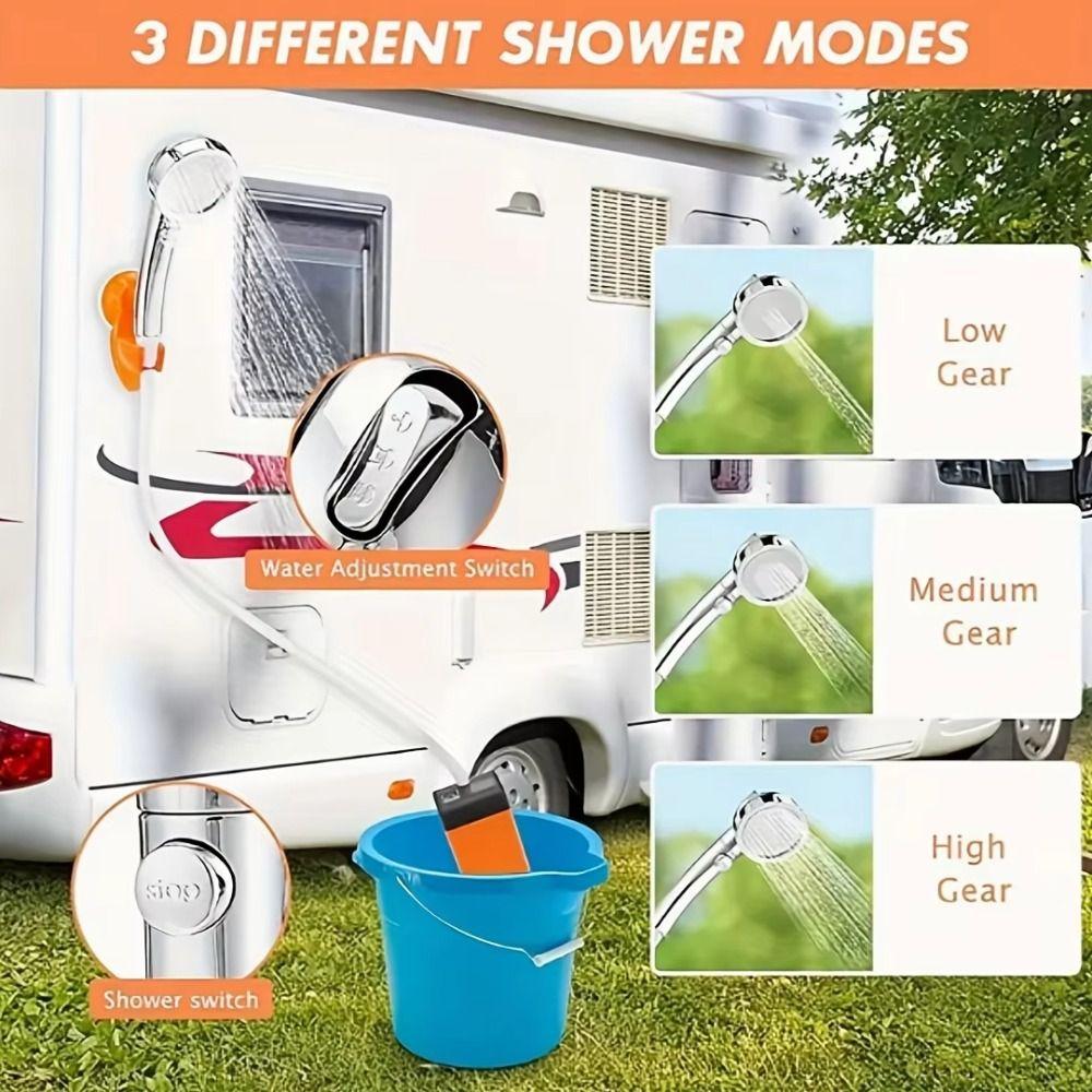 Mit Saugnapf Elektrische Dusche Lange Akkulaufzeit Wiederaufladbar Wasserpumpe Campingdusche Garten