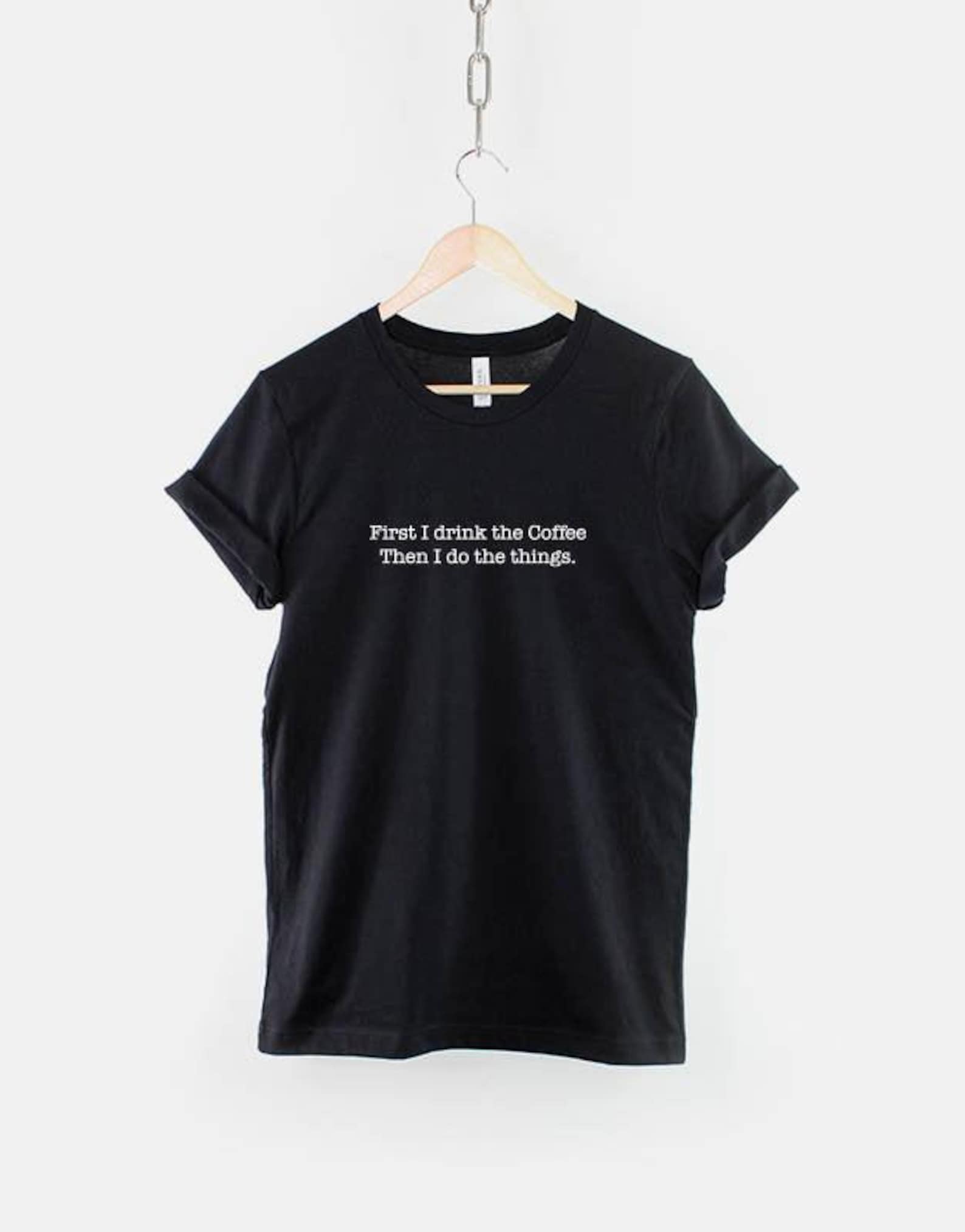 Coffee Lover Graphic Tee: Caffeine Mindset, Ring Spun Cotton Shirt S