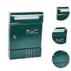 Wall Mounted Mailbox Postbox Lockable with 2 Keys Drop Decorative Minimalist Newspaper Letterbox for External Door