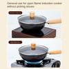 Household Frying Pan for Induction Cooker and Gas Stove, Flat Bottom Pan, Iron Wok