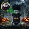 Scary Specters Doll With Electric Head Rise And Red Light Laughing Sound Parties Supplies For Haunting House Decors