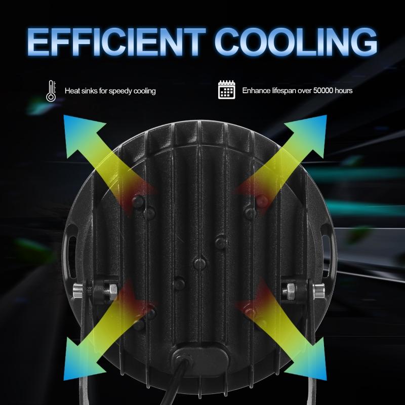 7 "round Working Light Spotlights 300w Truck Vehicle Pickup Truck Front Bumper Modified Light