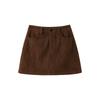 Spring Corduroy Mini Skirt Burgundy Women Brown Vintage A Line Short Skirts Short Corduroy Beige
