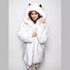New fur, large size European and American new hooded jacket fox fur imitation fur jacket manufacturer