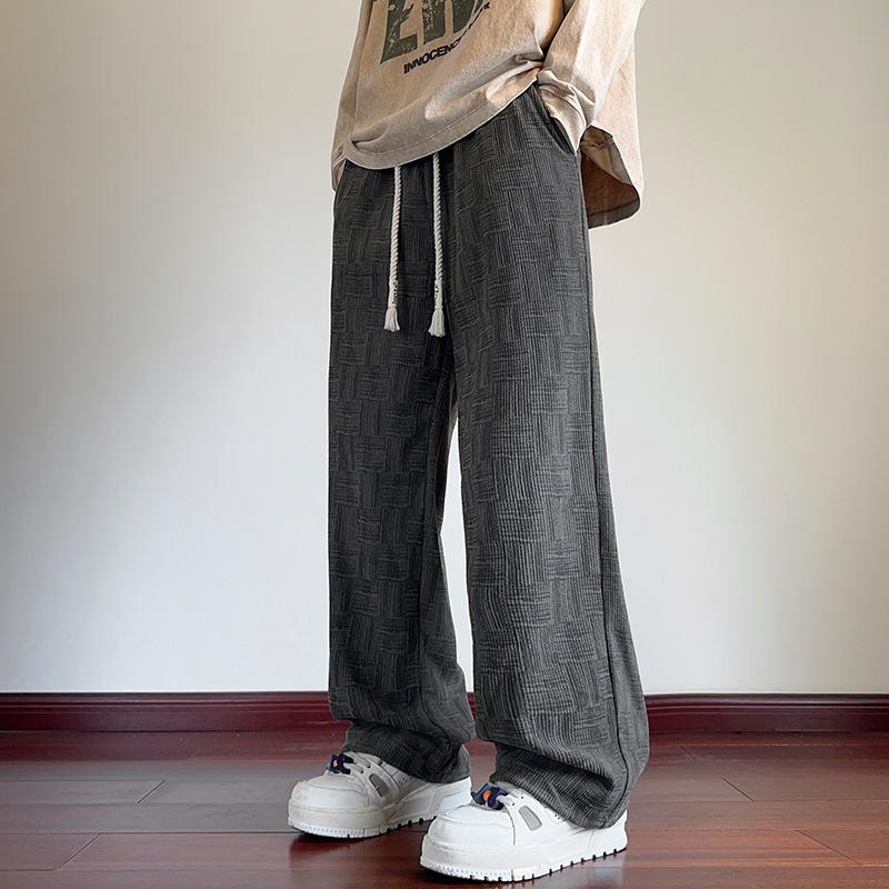 Corduroy Dirty Pants Men's Autumn and Winter Style Retro High-end Loose Straight Casual Trousers
