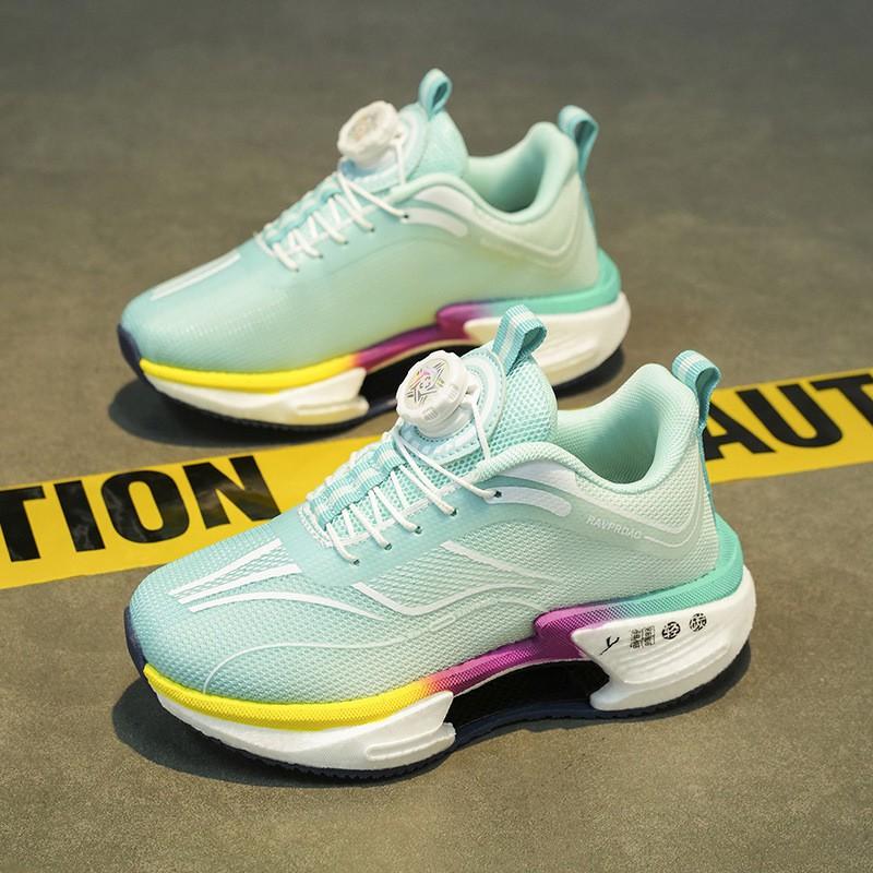 Kids Running Shoes Boys Girls Lightweight Breathable Sneakers With Anti-Slip Sole Shock Absorption
