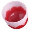 Crystal Singing Bowl Color Flower Pattern Matte Quartz Singing Bowl for Sound Healing Meditation
