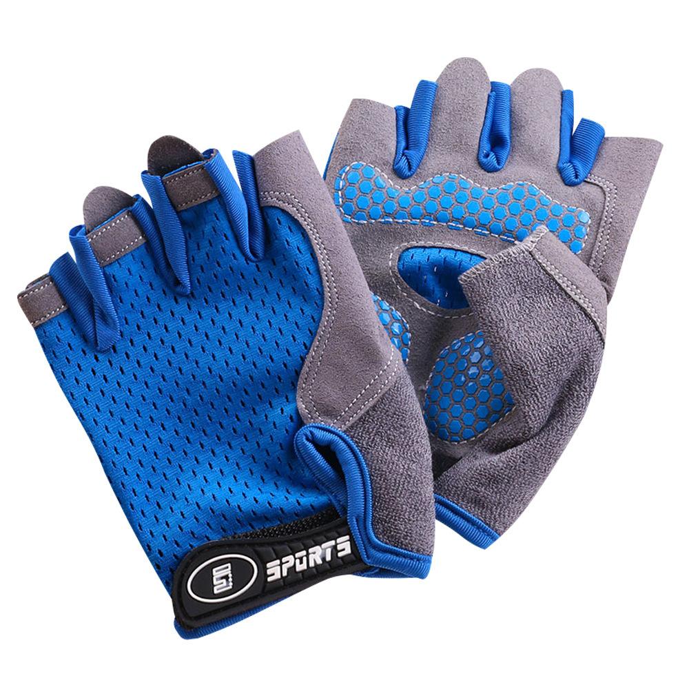 New Children's Cycling Half Finger Gloves Thin High Elastic Outdoor Sports Roller Skating Bicycle Children's Finger Exposed Gloves