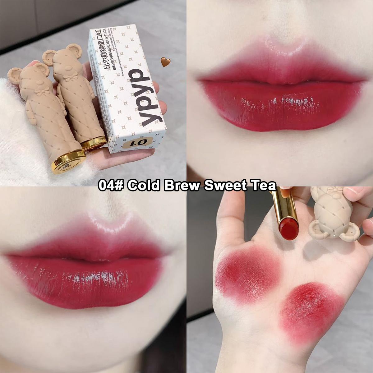 

Bearbear Solid Water Gloss Mirror Lipstick Зволожуюча відбілююча та відбілююча лінії губ Псевдотонізуючий тонований бальзам для губ