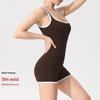 Seamless European Yoga & Dance Bodysuit with Chest Pads – Tight-fitting, Beautiful Back Design.