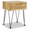 Day and Night - Day and Night Solid Teak Bedside Table 40x30x50 Cm