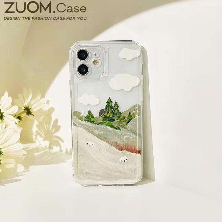 

Premium Grassland Gray Case for Apple 12/13/14Pro/15Pro Max/16Plus - Transparent, Anti-Fall, Stylish iPhone 16 Pro