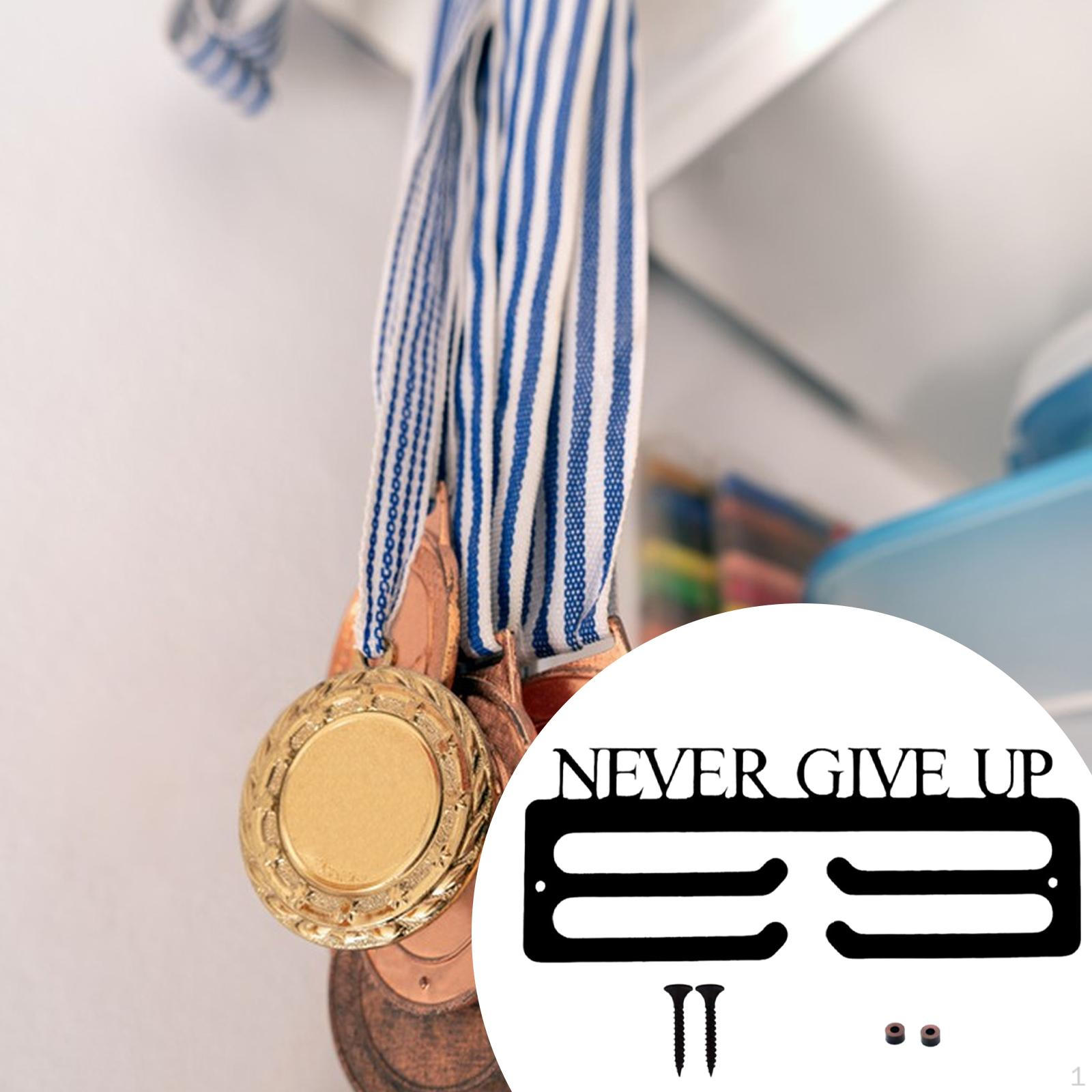 Настенный держатель для медалей, органайзер для наградных лент, стойка для демонстрации медалей для волейбола NEVER GIVE UP