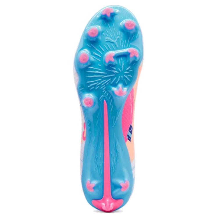 Puma Ultra 5 Series Match Volume Up Comfortable Ag (Rubber Short Stud) Soccer Shoes Men Soccer Shoes White Blue 108064-01