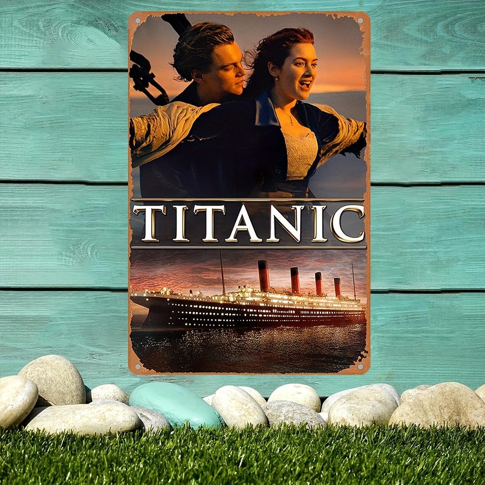 1pc Titanic Movie Poster Metal Wall Art - 8x12 Inch Vintage Retro Decor, Waterproof & Dustproof Indoor/Outdoor Metal Sign