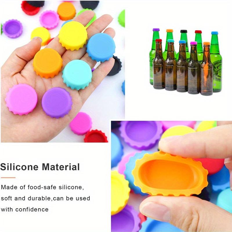 Silicone Rubber Bottle Caps Reusable Durable Seal Wine Stopper for Home Brewing Soft Drink Beer Bottles Preservers Bar Access