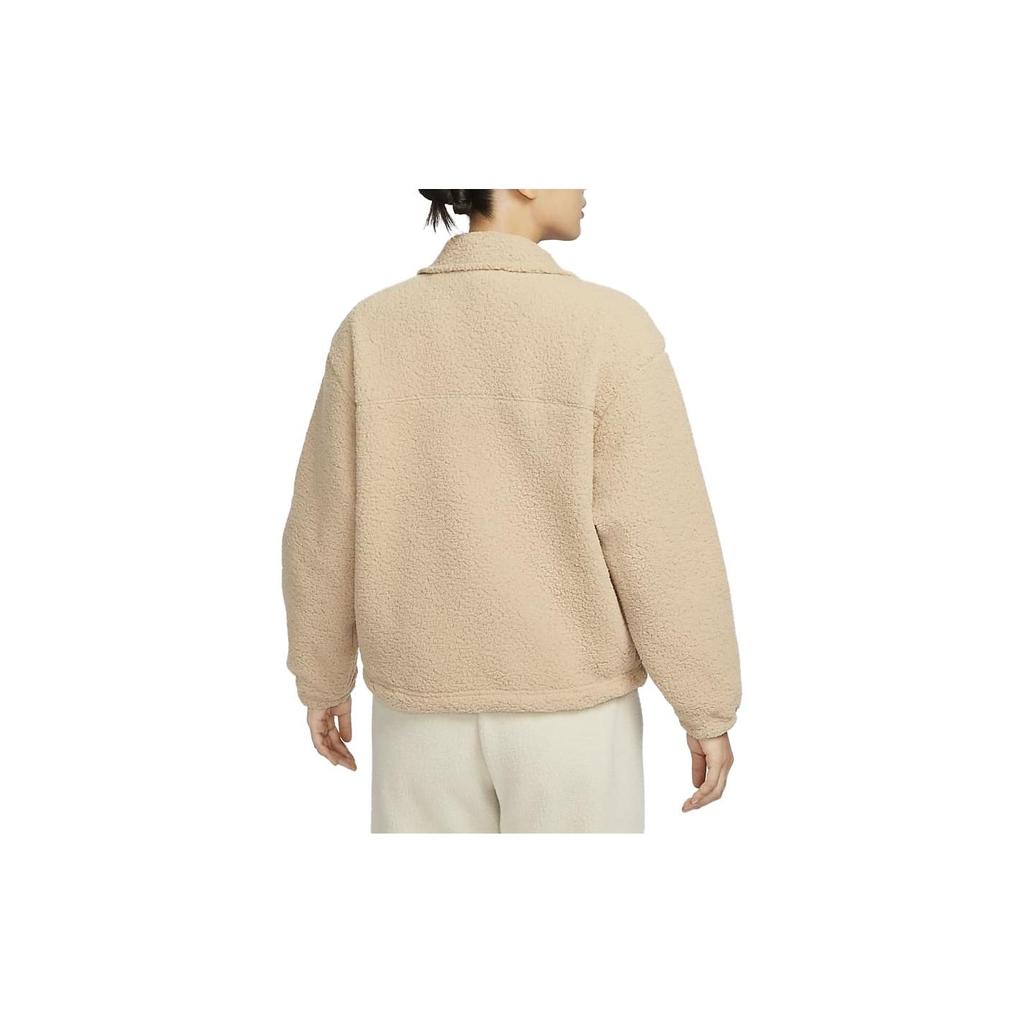 Nike Sportswear Fleece Jacket With Single-Breasted Collar Women Outerwear Maize FB8708-200