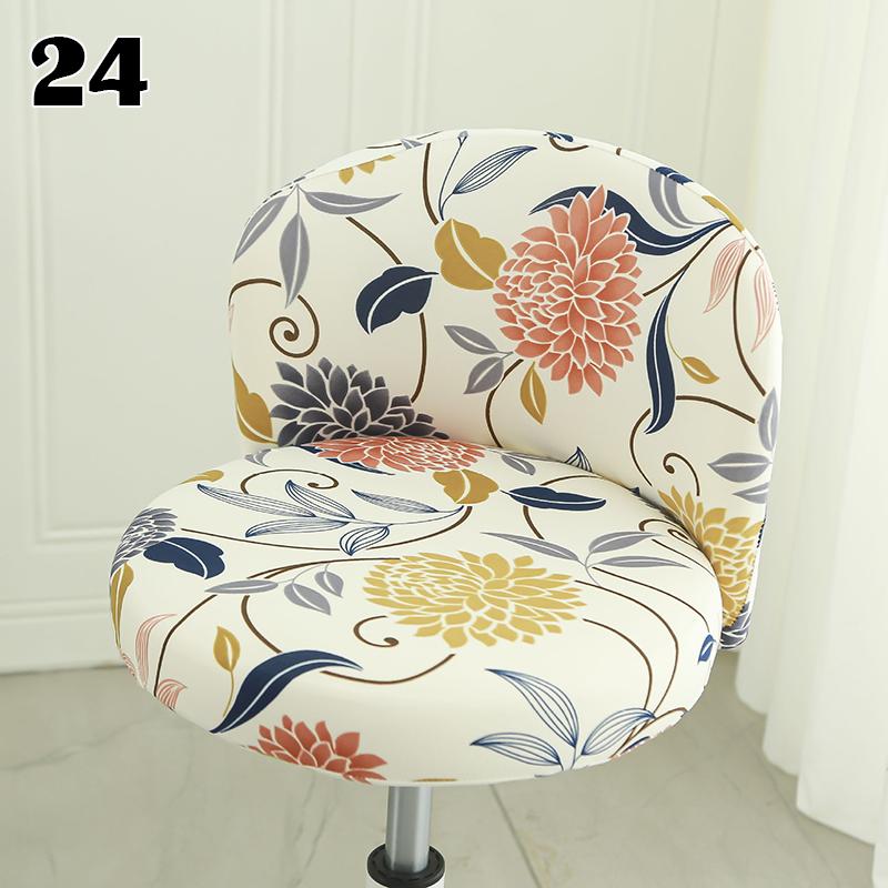 Elastic Arc Chair Cover Bar High Stool Cashier Bank Stool Cover  Kitchen Chair Cover Dining Home Decor Seat Cover