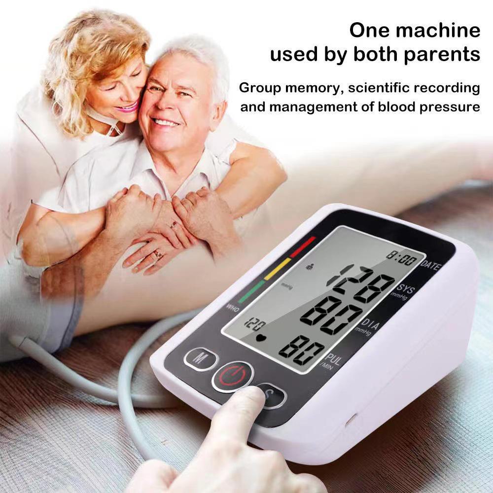 Double Arm Blood Pressure Monitor with Large Screen - Sphygmomanometer for Thai, Spanish, and Vietnamese Markets