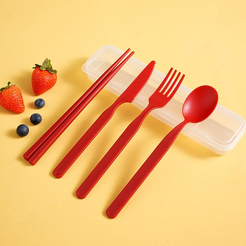 Cross-Border PP Tableware Set: Portable Knife, Fork, Spoon, Chopsticks - Custom Logo Available