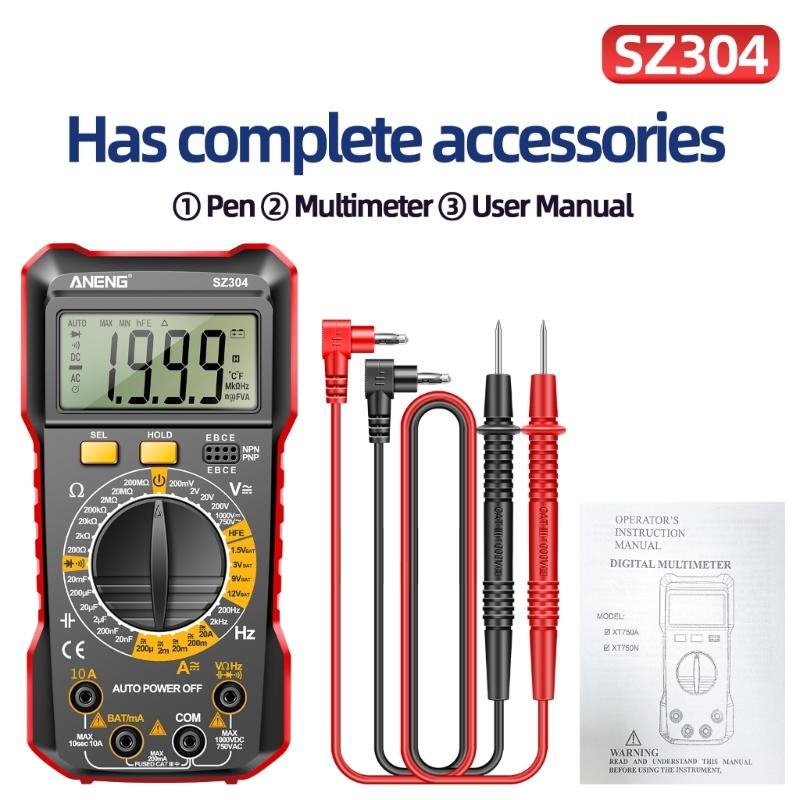 Digital Multimeter Pen Meter USB Charge Voltmeter Auto Ranges Voltage Tester Backlight Flashlight Sensitivity Adjustable