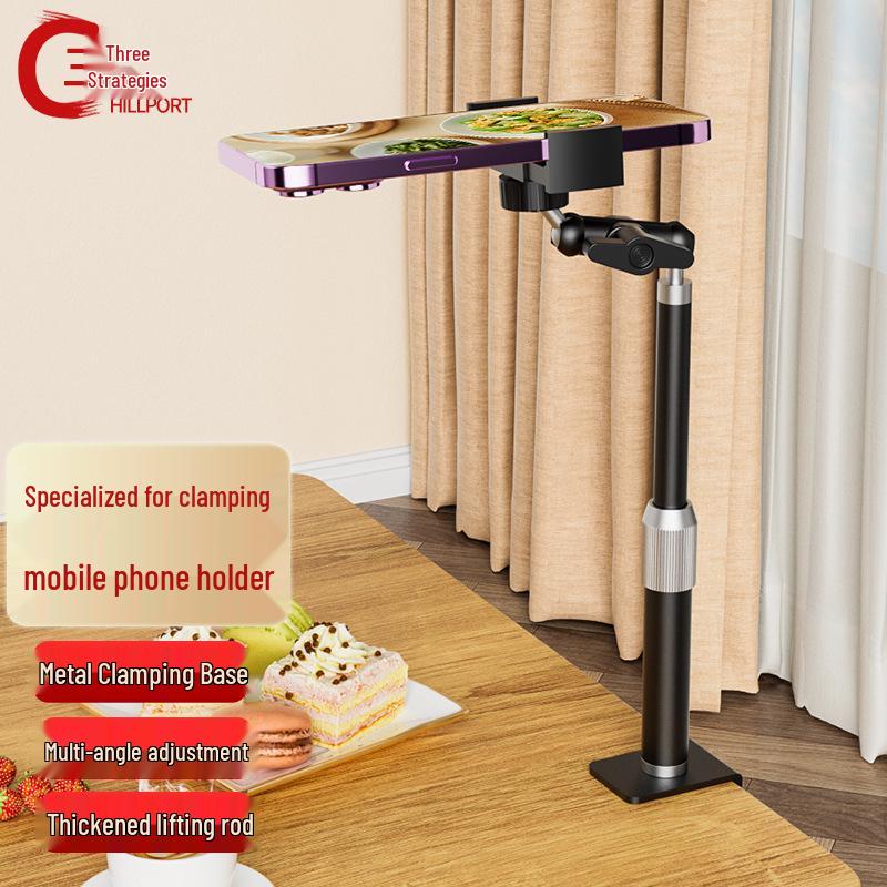 Desktop Phone Holder for Live Streaming, Food Photography, and Video Recording