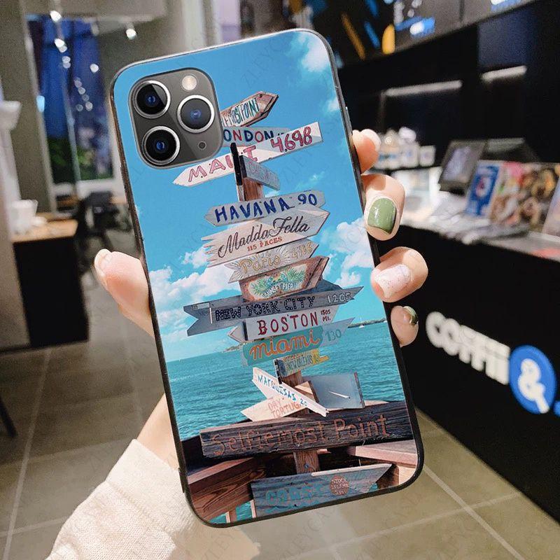 Soft Phone Cover For Iphone 12pro 13pro 11pro Max 5s 6s 7 8plus X Xr Xsmax 12 13mini Se 2020 Case Summer Beach Surfboard Surfing