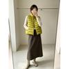Korean stand-up collar ribs down vest women, winter new loose vest simple women's sleeveless top