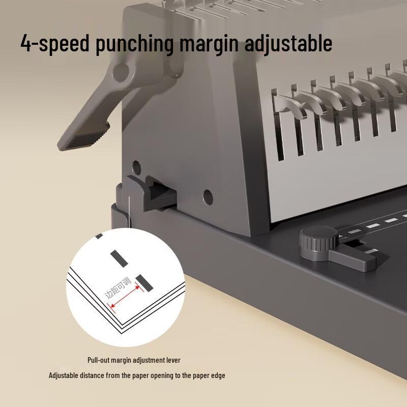 Deli 21-Hole Comb and Clip Binding Machine CN plug (adapter included)