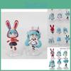 Pvc Delightful Rabbit Ears Hatsune Miku Q Version Doll Collectible Figurines