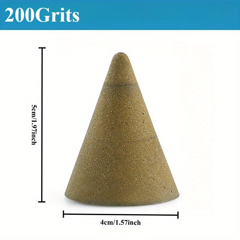 

1 шт. 50/100/200 зерен Каменные шлифовальные и полировальные круги Конические конусные Угловая шлифовальная машина Алмазная шлифовальная головка Резьба по камню Фигурные линии 200Grits