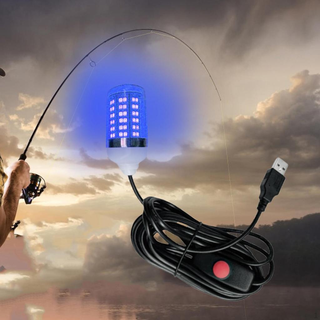 Submersible Fishing Light IP68 Waterproof 5V 108 LED Beads Boat Lamp