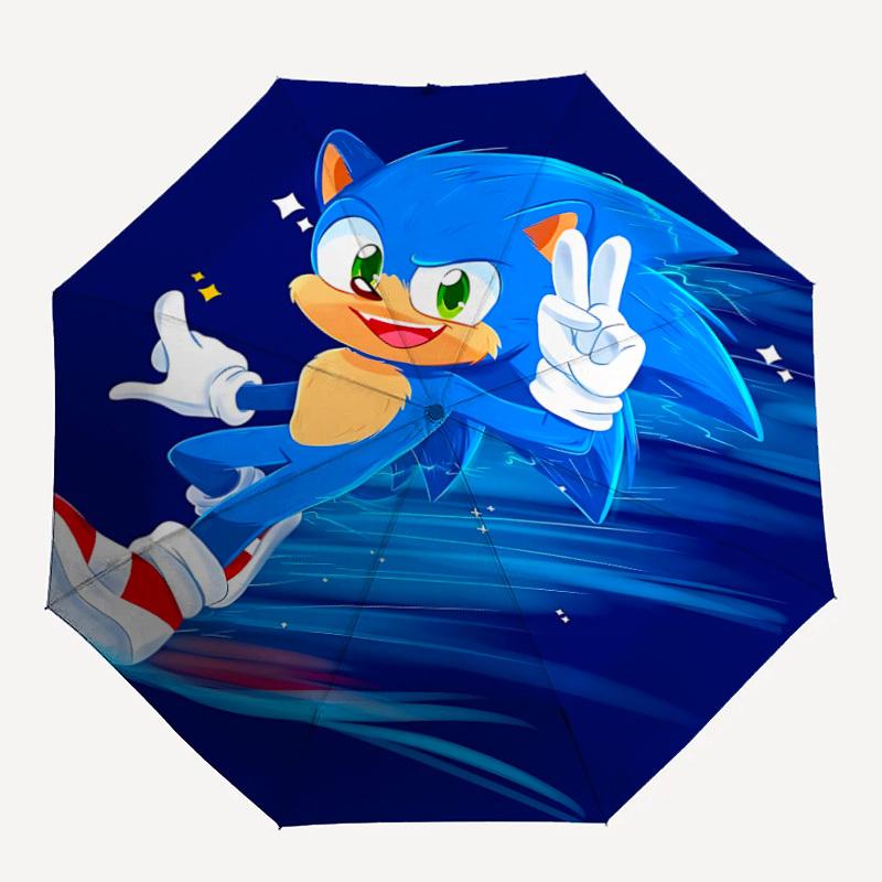 

1PC Sonic Automatic Folding Umbrella - Compact 8-Rib Design, Durable Plastic & Iron, Daily Use F010642
