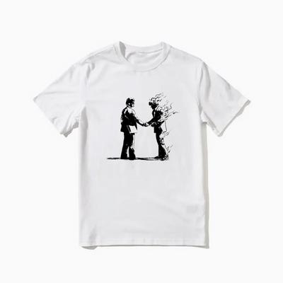 2024 Retro Unisex's Wish You Were Here PINK -HAVE A CIGAR-Blk Printed Shirt WoUnisex Comfortable Casual Cotton FLOYDS Fun T-Shirt Unisex