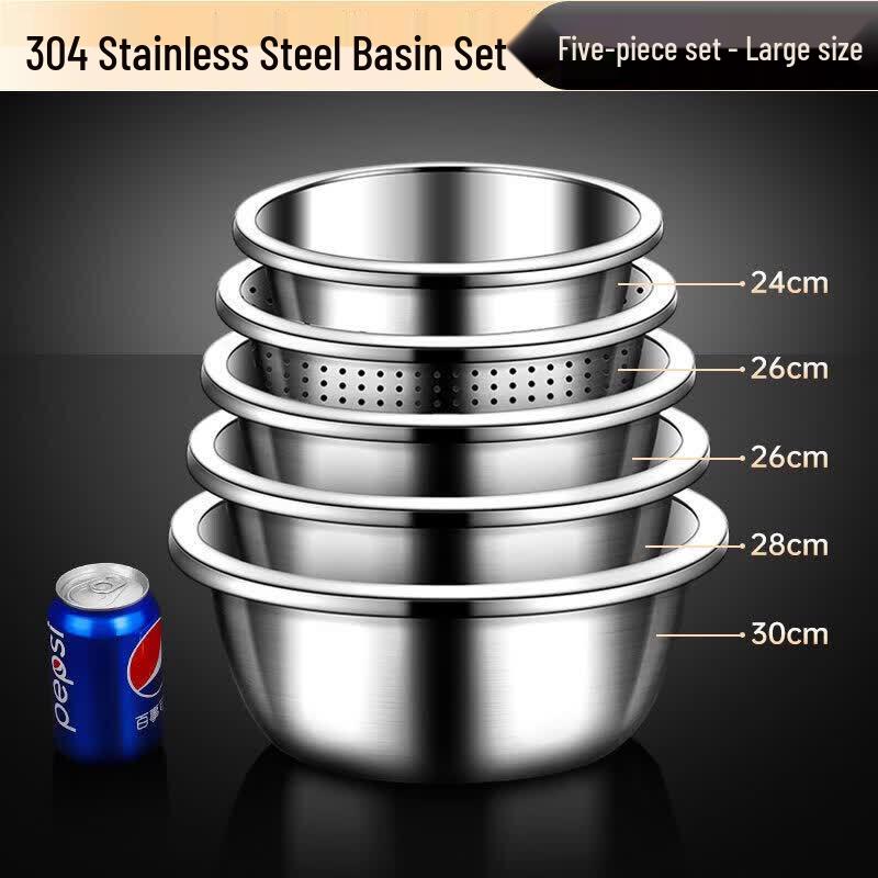 QW Extra Thick 304 Stainless Steel Kitchen Bowl
