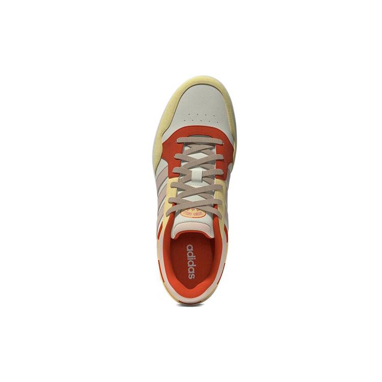 Adidas Neo Hoops 3.0 Leather Durable Low-Top Sneakers Women Sneakers White Yellow GZ9477