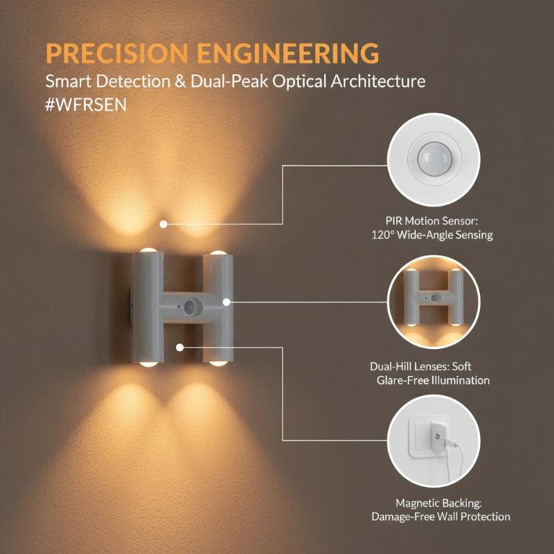 Rgb Gradient Motion Sensor Night Light Rechargeable Wall Sunset Lamp Spotlight Magnetic Ambient Light For Bedroom Hallway Stairs