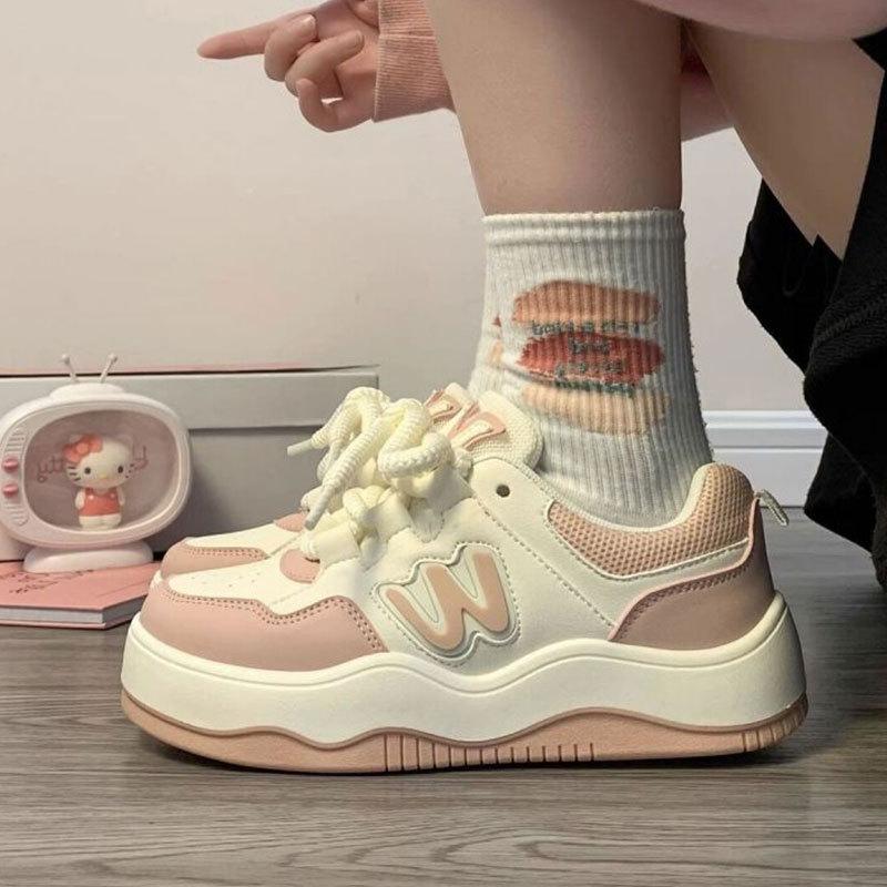 Niche Original Women's Shoes Casual Shoes Women's Board Shoes American Retro Bread Shoes Women's Spring Black and White Panda Student Shoes
