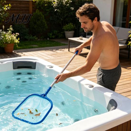 Professional Pool Maintenance Supply Skimmer Net, Fine Mesh Leaf Hot Tub Rake, Replacement Net Head Pole Not Included, Debris Removal for Above
