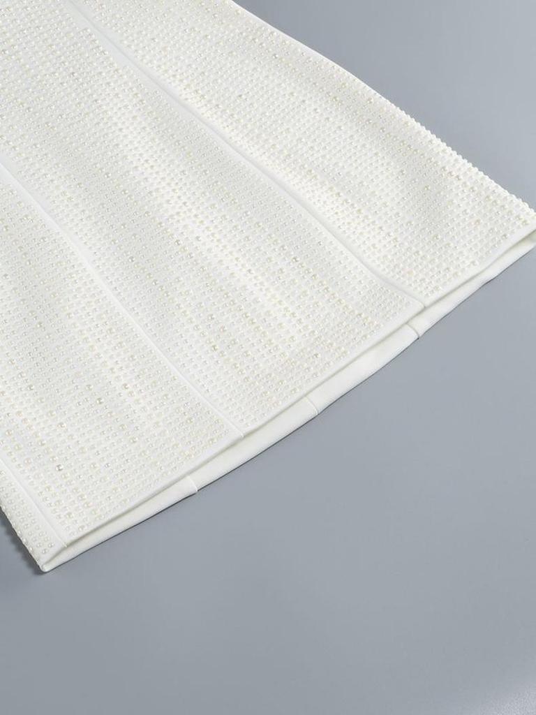 Europäisches & Amerikanisches Luxus Perlen-Abendkleid - Figurbetont mit Spaghettiträgern