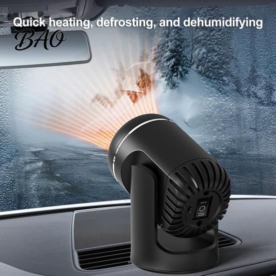 12v Car Interior Heater Portable Defroster, 12V Compact Electric Heating Fan for Fast Window Defroster Auto Windshield Defogging, Desktop Space
