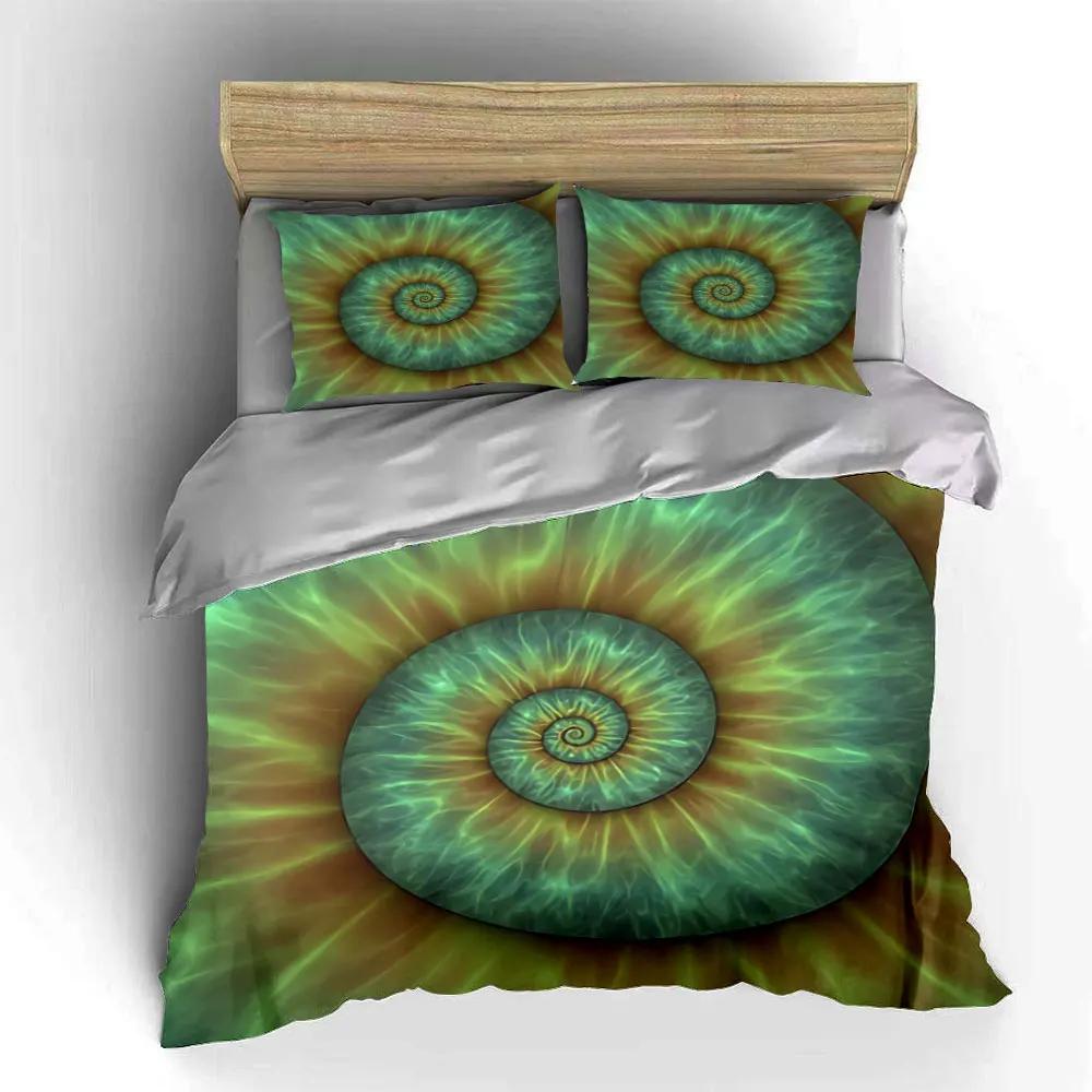 Abstract Spiral Art Set Decor Soft Comfortable Duvet Cover Bedding Set Included 1*Duvet Cover & 2*Pillowcases gift