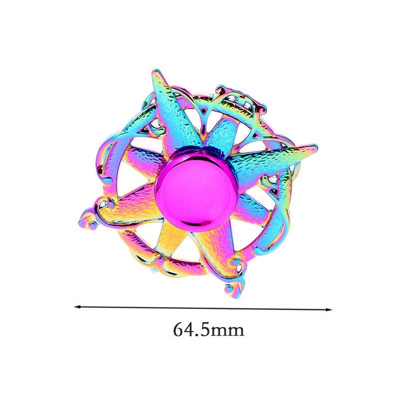 New Colorful Rainbow Alloy Fingertip Gyro Decompression Creativity Finger Spinners Hand Fidget Small Toys